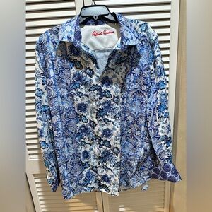 Robert Graham Blue Floral Men's Shirt